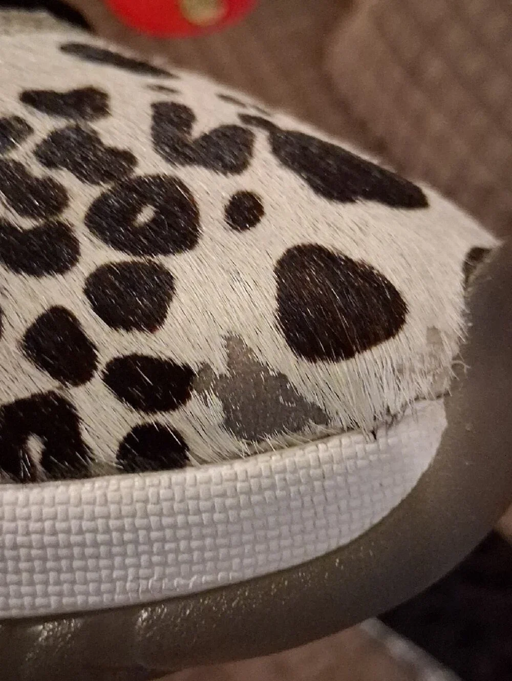 Jordan Men's Black and White Animal Print High-Top Sneakers